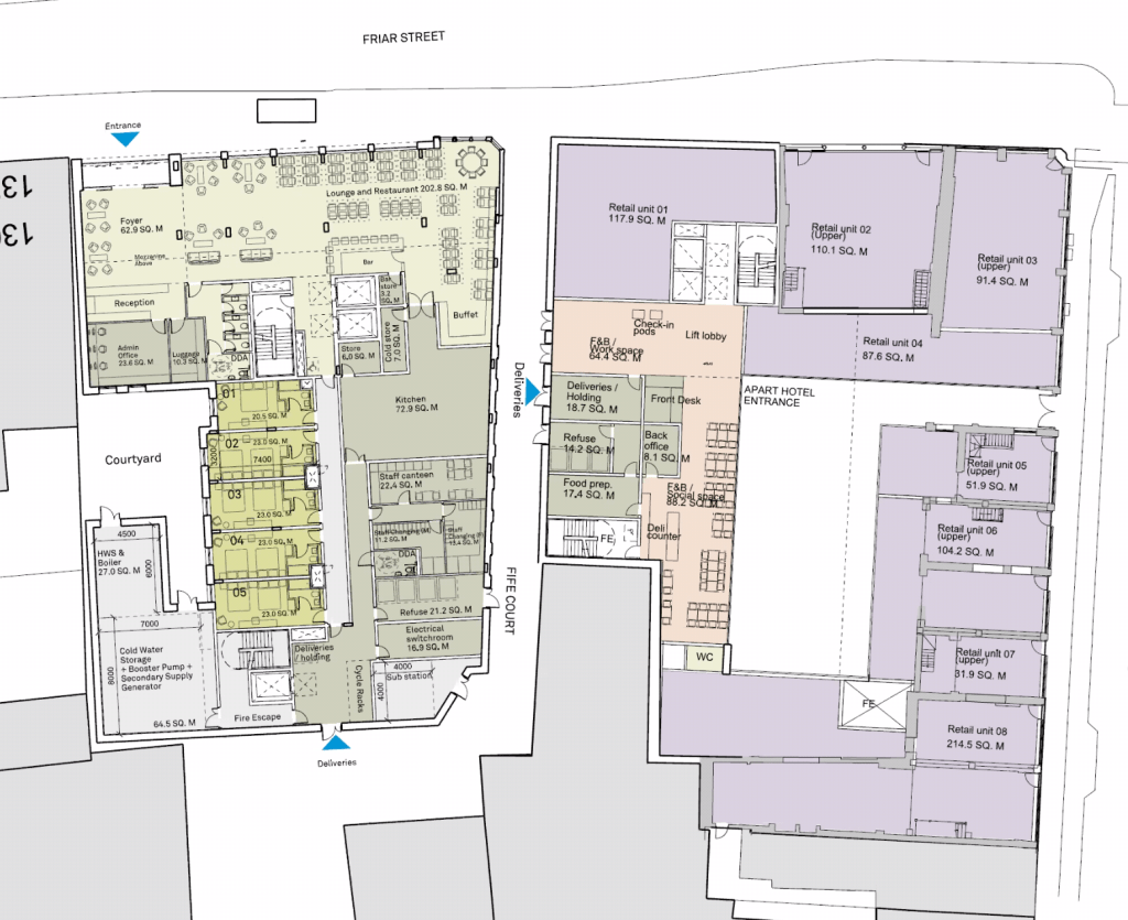 Floorplan of ground floor of Queen Victoria Market Square