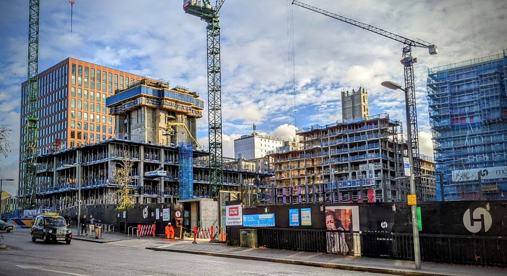 Construction progress on Station Hill December 22