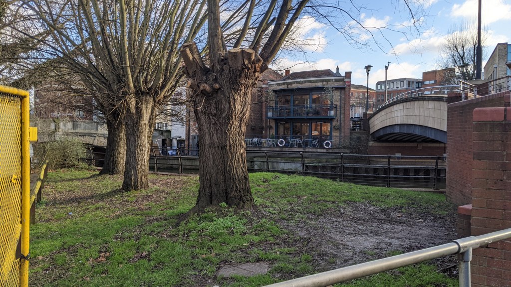 Current view of proposed pocket park