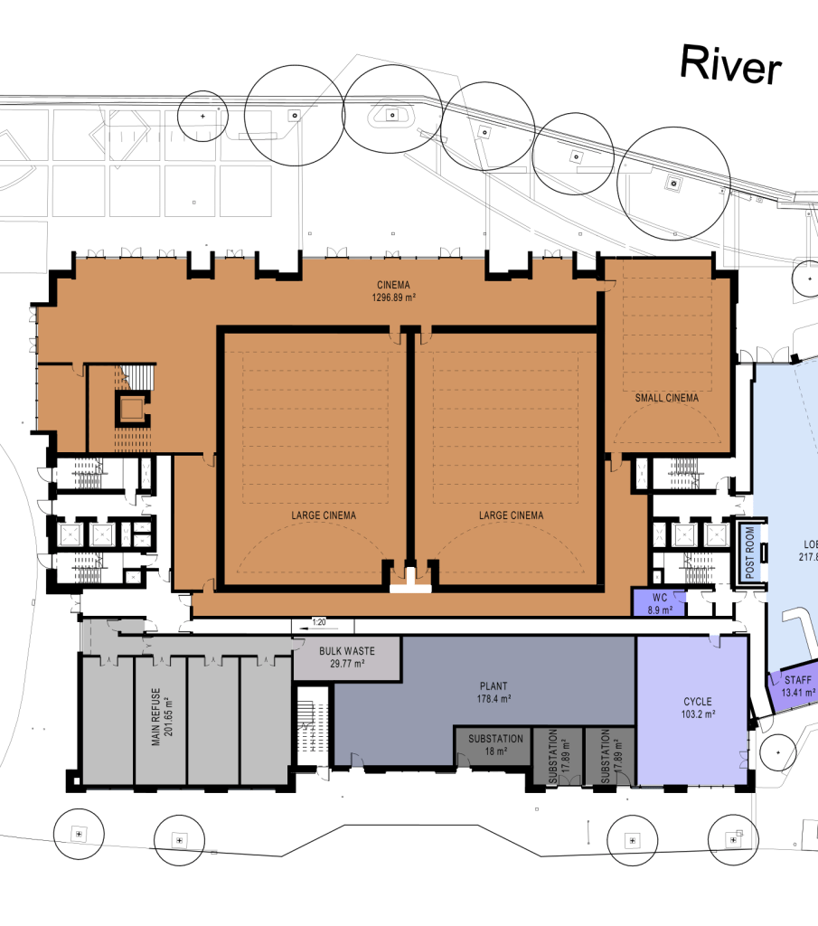 Cinema ground floor layout
