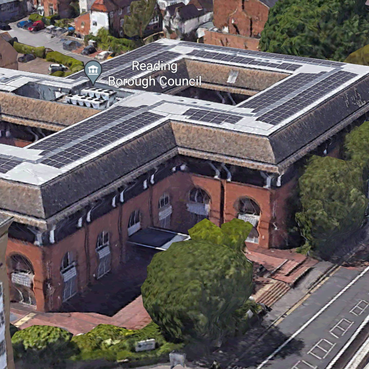 Google Earth of the site for the library