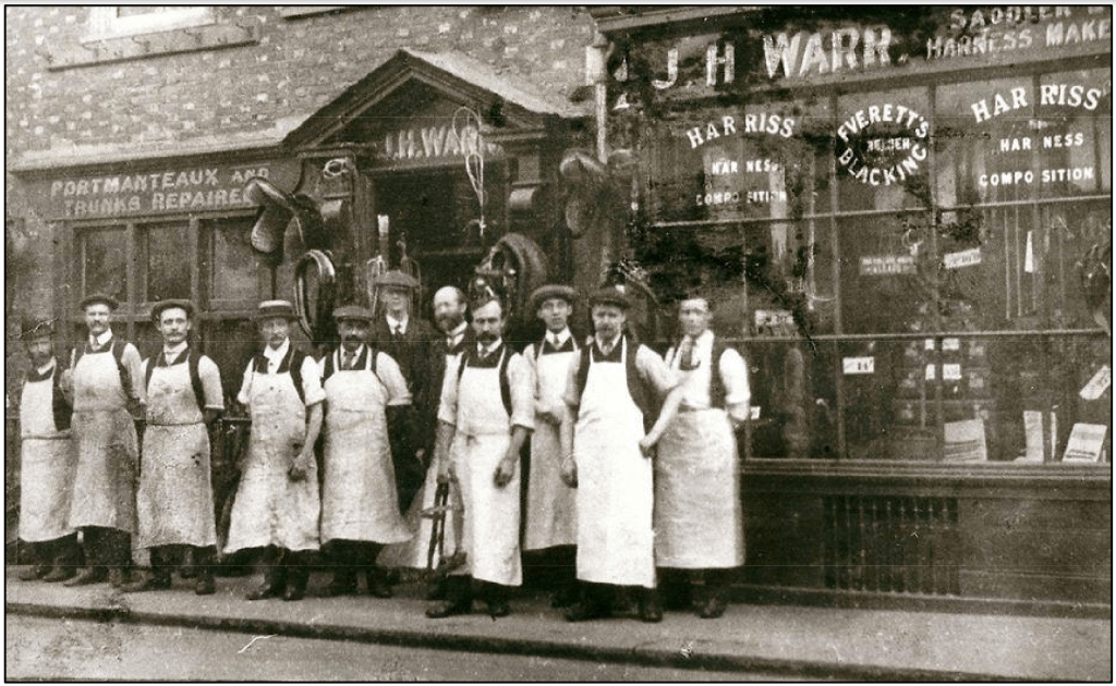 Black and white photo of Saddler on Gun Street