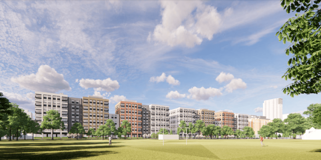Proposed Napier Court viewed from Kings Meadow