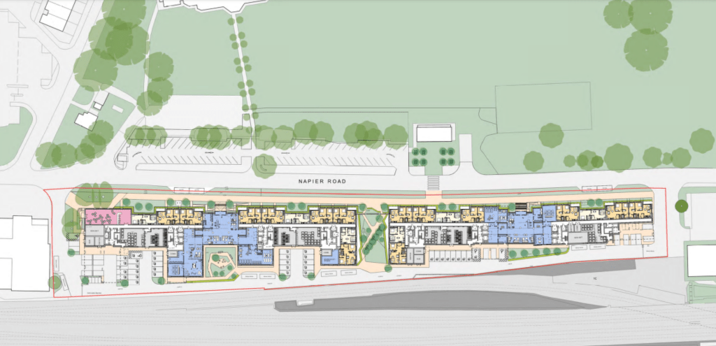 Proposed ground floor layout Napier Court