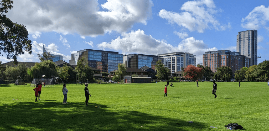 Existing backdrop to Kings Meadow