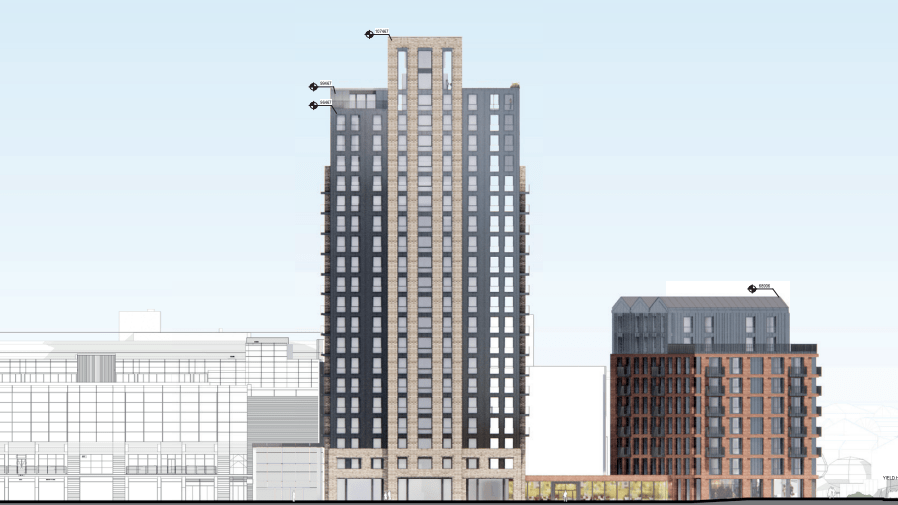 section drawing of revised Oracle scheme Debenhams site