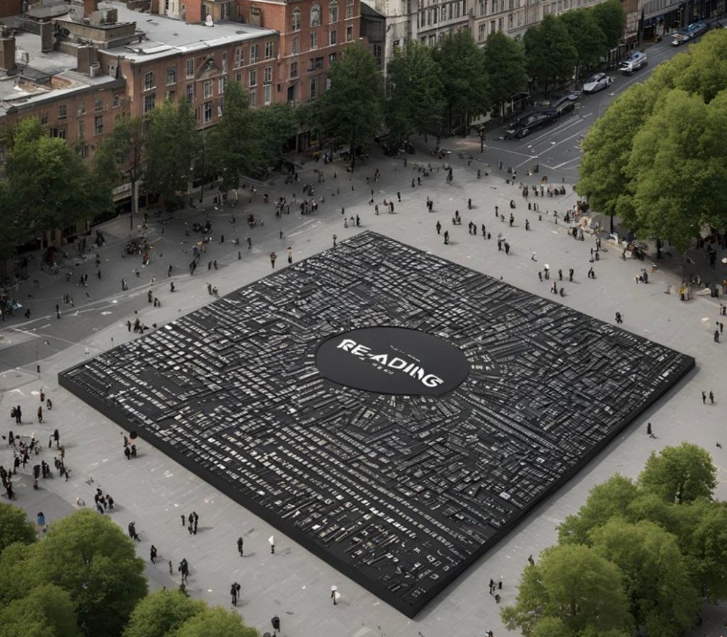 AI giant microchip as public art