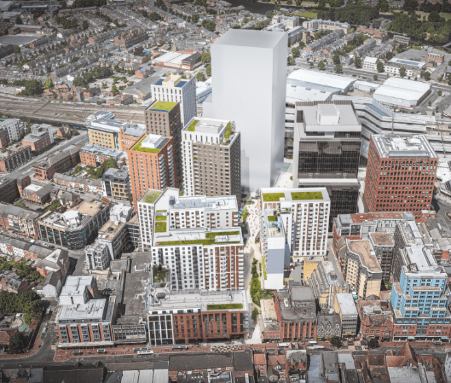 Aerial view of Station Hill phase 3A