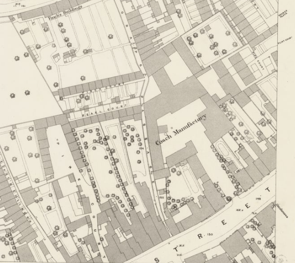 Old Map extract from 1879 west